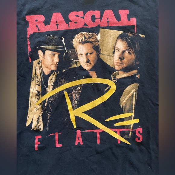 Vintage Y2K Rascal Flats Tour Concert Graphic T-Shirt Size Large - Picture 2 of 7